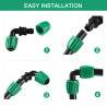 VooGenzek 10 Pièces16mm Raccords D'irrigation Goutte à Goutte, Adaptateur Coude D'Irrigation Goutte, Raccords D'irrigation Coudé