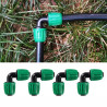 VooGenzek 10 Pièces16mm Raccords D'irrigation Goutte à Goutte, Adaptateur Coude D'Irrigation Goutte, Raccords D'irrigation Coudé