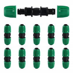 VooGenzek 10 Pièces16mm Raccords D'irrigation Goutte à Goutte, Adaptateur Droits D'Irrigation Goutte, Raccords D'irrigation Droi