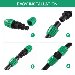 VooGenzek 10 Pièces16mm Raccords D'irrigation Goutte à Goutte, Adaptateur Droits D'Irrigation Goutte, Raccords D'irrigation Droi