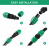VooGenzek 10 Pièces16mm Raccords D'irrigation Goutte à Goutte, Adaptateur Droits D'Irrigation Goutte, Raccords D'irrigation Droi