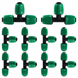 VooGenzek 10 Pièces16mm Raccords D'irrigation Goutte à Goutte, Connecteur de Tuyau en T Barbelé, Connecteur de Tuyau D'irrigatio