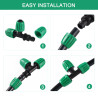 VooGenzek 10 Pièces16mm Raccords D'irrigation Goutte à Goutte, Connecteur de Tuyau en T Barbelé, Connecteur de Tuyau D'irrigatio