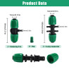 VooGenzek 22 Pièces Raccords D'Irrigation pour Tube 13/16mm à 4/7mm, Connecteur de Tuyau D'Eau D'Irrigation, Connecteur de Tuyau