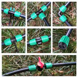 VooGenzek 22 Pièces Raccords D'Irrigation pour Tube 13/16mm à 4/7mm, Connecteur de Tuyau D'Eau D'Irrigation, Connecteur de Tuyau
