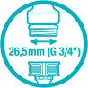Gardena Nez de robinet 26,5 mm (G 3/4 pouces): OGS adaptateur pour raccordement d’un tuyau d’arrosage, technologie anti-éclabous