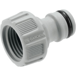 Gardena Nez de robinet 21 mm (G 1/2 pouces): OGS adaptateur pour raccordement d’un tuyau d’arrosage, technologie anti-éclaboussu