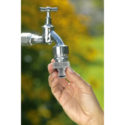 Gardena Nez de robinet 33,3 mm (G 1 pouce): Original Gardena System, Adaptateur pour raccordement d’un tuyau d’arrosage, technol