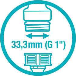 Gardena Nez de robinet 33,3 mm (G 1 pouce): Original Gardena System, Adaptateur pour raccordement d’un tuyau d’arrosage, technol