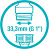 Gardena Nez de robinet 33,3 mm (G 1 pouce): Original Gardena System, Adaptateur pour raccordement d’un tuyau d’arrosage, technol