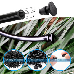 VooGenzek 100 Pièces 4/7 mm Raccords D'irrigation, Bouchons D'extrémité D'irrigation Goutte 1/4 Pouce, Adaptateur Bouchons D'Irr