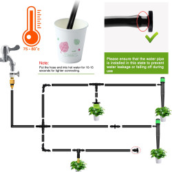 VooGenzek 100 Pièces 4/7 mm Raccords D'irrigation, Bouchons D'extrémité D'irrigation Goutte 1/4 Pouce, Adaptateur Bouchons D'Irr