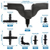 VooGenzek 282 Pièces 4/7mm Connecteurs de Tuyaux, Raccord D'irrigation, Connecteurs Barbelés de Tuyaux pour Système D'Irrigation