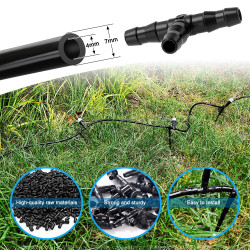 VooGenzek 282 Pièces 4/7mm Connecteurs de Tuyaux, Raccord D'irrigation, Connecteurs Barbelés de Tuyaux pour Système D'Irrigation