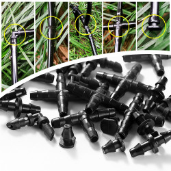 VooGenzek 282 Pièces 4/7mm Connecteurs de Tuyaux, Raccord D'irrigation, Connecteurs Barbelés de Tuyaux pour Système D'Irrigation