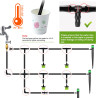 VooGenzek 220 Pièces 4/7mm Connecteurs de Tuyaux, Raccord D'irrigation, Connecteurs Barbelés de Tuyaux pour Système D'Irrigation