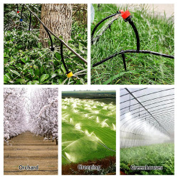 VooGenzek 220 Pièces 4/7mm Connecteurs de Tuyaux, Raccord D'irrigation, Connecteurs Barbelés de Tuyaux pour Système D'Irrigation