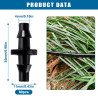 VooGenzek 80 Pièces 4/7 mm Connecteurs de Tuyaux, Connecteurs Barbelés de Tuyaux D'Irrigation, Irrigation de Pelouse Raccord Con