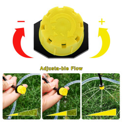 VooGenzek 120 Pièces 4/7mm Kit D'irrigation de Goutte Automatique, 40 Goutteur Irrigation Réglable + 40 Tee-Joint de Tuyau + 40 