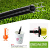 VooGenzek 120 Pièces 4/7mm Kit D'irrigation de Goutte Automatique, 40 Goutteur Irrigation Réglable + 40 Tee-Joint de Tuyau + 40 