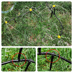 VooGenzek 120 Pièces 4/7mm Kit D'irrigation de Goutte Automatique, 40 Goutteur Irrigation Réglable + 40 Tee-Joint de Tuyau + 40 