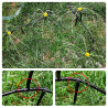 VooGenzek 120 Pièces 4/7mm Kit D'irrigation de Goutte Automatique, 40 Goutteur Irrigation Réglable + 40 Tee-Joint de Tuyau + 40 