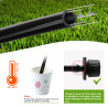 VooGenzek 120 Pièces 4/7mm Kit D'irrigation de Goutte Automatique, 40 Goutteur Irrigation Réglable + 40 Tee-Joint de Tuyau + 40 