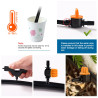 VooGenzek 25 Pièces 4/7 Vanne D'irrigation, Mini Valves de Contrôle pour Tuyau d'arrosage 4/7mm, Mini Tuyau Vanne d'eau Travers,