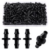 VooGenzek 200 Pièces 4/7mm Connecteurs de Tuyaux, Raccord D'irrigation, Connecteurs Barbelés de Tuyaux pour Système D'Irrigation