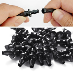 VooGenzek 200 Pièces 4/7mm Connecteurs de Tuyaux, Raccord D'irrigation, Connecteurs Barbelés de Tuyaux pour Système D'Irrigation