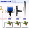 VooGenzek 120 Pièces 4/7mm Kit D'irrigation de Goutte Automatique, 40 Goutteur Irrigation Réglable + 40 Tee-Joint de Tuyau + 40 