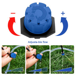 VooGenzek 120 Pièces 4/7mm Kit D'irrigation de Goutte Automatique, 40 Goutteur Irrigation Réglable + 40 Tee-Joint de Tuyau + 40 