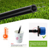 VooGenzek 120 Pièces 4/7mm Kit D'irrigation de Goutte Automatique, 40 Goutteur Irrigation Réglable + 40 Tee-Joint de Tuyau + 40 