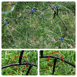 VooGenzek 120 Pièces 4/7mm Kit D'irrigation de Goutte Automatique, 40 Goutteur Irrigation Réglable + 40 Tee-Joint de Tuyau + 40 