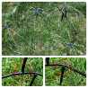 VooGenzek 120 Pièces 4/7mm Kit D'irrigation de Goutte Automatique, 40 Goutteur Irrigation Réglable + 40 Tee-Joint de Tuyau + 40 
