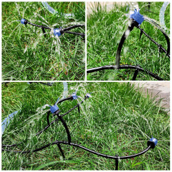 VooGenzek 120 Pièces 4/7mm Kit D'irrigation de Goutte Automatique, 40 Goutteur Irrigation Réglable + 40 Tee-Joint de Tuyau + 40 