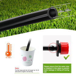 120 Pièces Kit d'irrigation de Goutte Automatique, VooGenzek 40 Goutteur Irrigation Réglable + 40 Tee-Joint de Tuyau + Piquet de