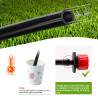120 Pièces Kit d'irrigation de Goutte Automatique, VooGenzek 40 Goutteur Irrigation Réglable + 40 Tee-Joint de Tuyau + Piquet de