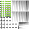 VooGenzek 120 Pièces 4/7mm Kit D'irrigation de Goutte Automatique, 40 Goutteur Irrigation Réglable + 40 Tee-Joint de Tuyau + 40 