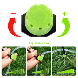 VooGenzek 120 Pièces 4/7mm Kit D'irrigation de Goutte Automatique, 40 Goutteur Irrigation Réglable + 40 Tee-Joint de Tuyau + 40 