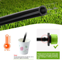VooGenzek 120 Pièces 4/7mm Kit D'irrigation de Goutte Automatique, 40 Goutteur Irrigation Réglable + 40 Tee-Joint de Tuyau + 40 