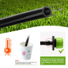 VooGenzek 120 Pièces 4/7mm Kit D'irrigation de Goutte Automatique, 40 Goutteur Irrigation Réglable + 40 Tee-Joint de Tuyau + 40 