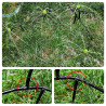 VooGenzek 120 Pièces 4/7mm Kit D'irrigation de Goutte Automatique, 40 Goutteur Irrigation Réglable + 40 Tee-Joint de Tuyau + 40 