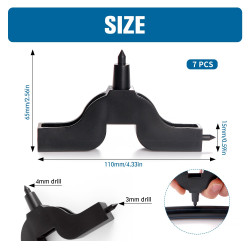 VooGenzek 7 Pièces 3mm/4mm Outil de Forage de Trou de Tuyau, Outil de Perçage de Trou de Tuyau D'irrigation Goutte à Goutte, Tuy