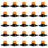 VooGenzek 25 Pièces 4/7 Vanne D'irrigation, Mini Valves de Contrôle pour Tuyau d'arrosage 4/7mm, Valves d'arrêt Cannelées 1/4 Po