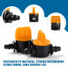 VooGenzek 25 Pièces 4/7 Vanne D'irrigation, Mini Valves de Contrôle pour Tuyau d'arrosage 4/7mm, Valves d'arrêt Cannelées 1/4 Po