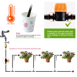 VooGenzek 25 Pièces 4/7 Vanne D'irrigation, Mini Valves de Contrôle pour Tuyau d'arrosage 4/7mm, Valves d'arrêt Cannelées 1/4 Po