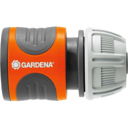 GARDENA Raccords d'Arrosage Rapide 13 mm (1/2") et 15 mm (5/8") : Raccord Enfichable de Début de Tuyau, Étanche, Rainures Encast