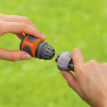 GARDENA Raccords d'Arrosage Rapide 13 mm (1/2") et 15 mm (5/8") : Raccord Enfichable de Début de Tuyau, Étanche, Rainures Encast