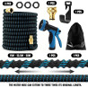 Tuyau Arrosage Extensible 30m/22.5m/15m avec Lance d'arrosage à 10 Fonctions Tuyaux d'arrosage avec Raccords Métalliques 1/2" et